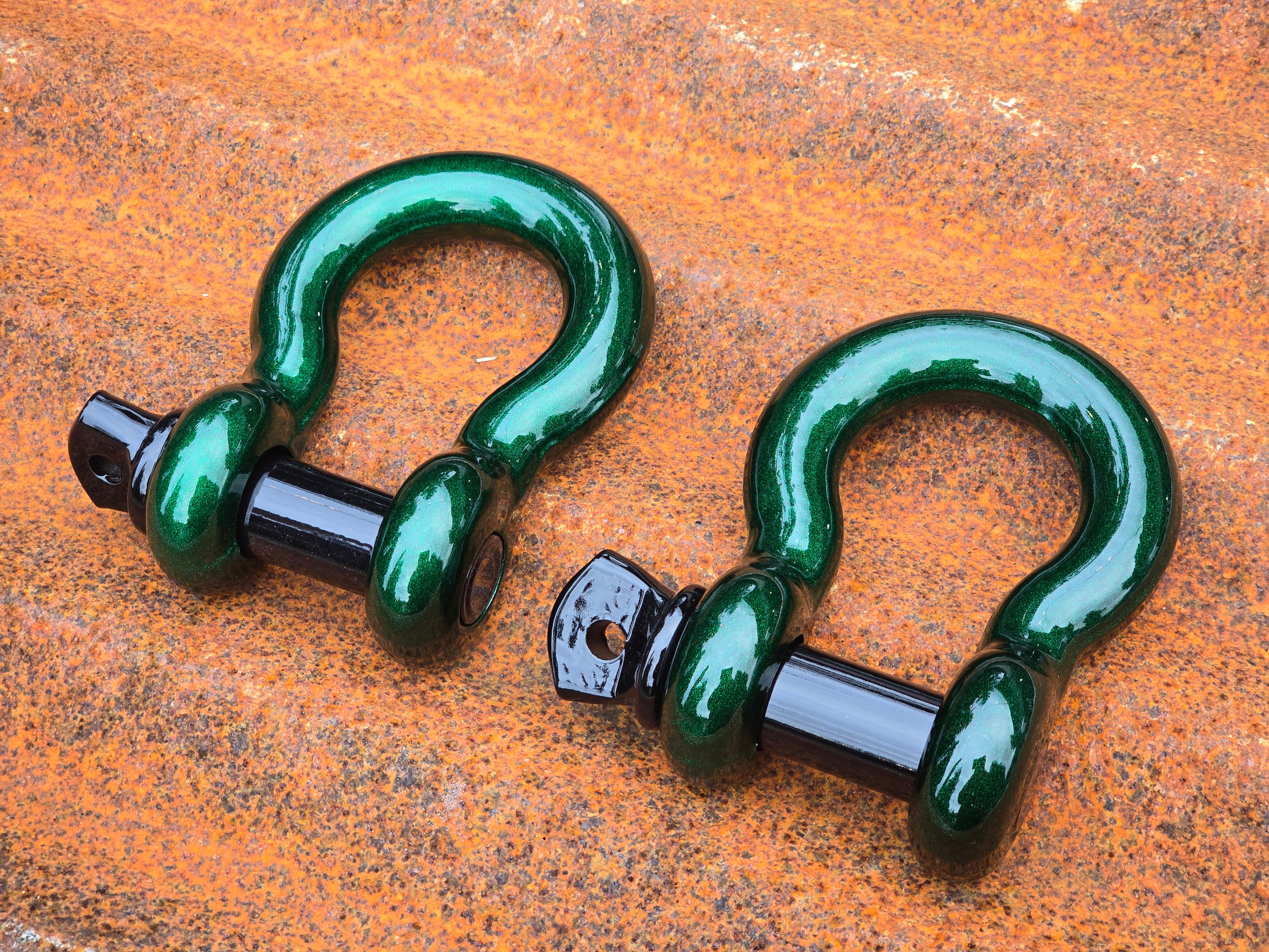 Shackles 3/4" (PAIR) Custom Powder Coated D Ring Shackles for Trucks and Jeeps