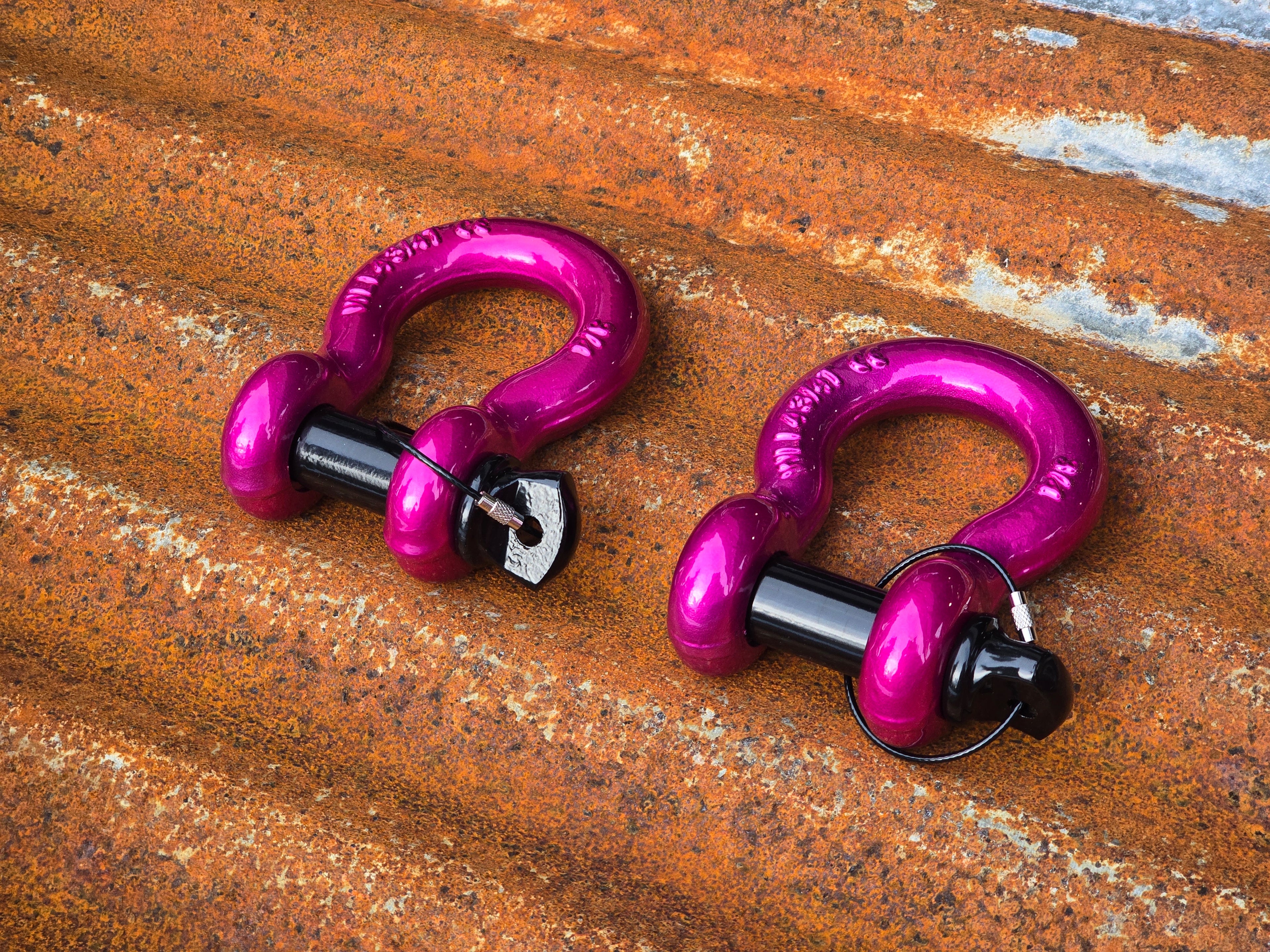 Shackles 3/4" (PAIR) Custom Powder Coated D Ring Shackles for Trucks and Jeeps
