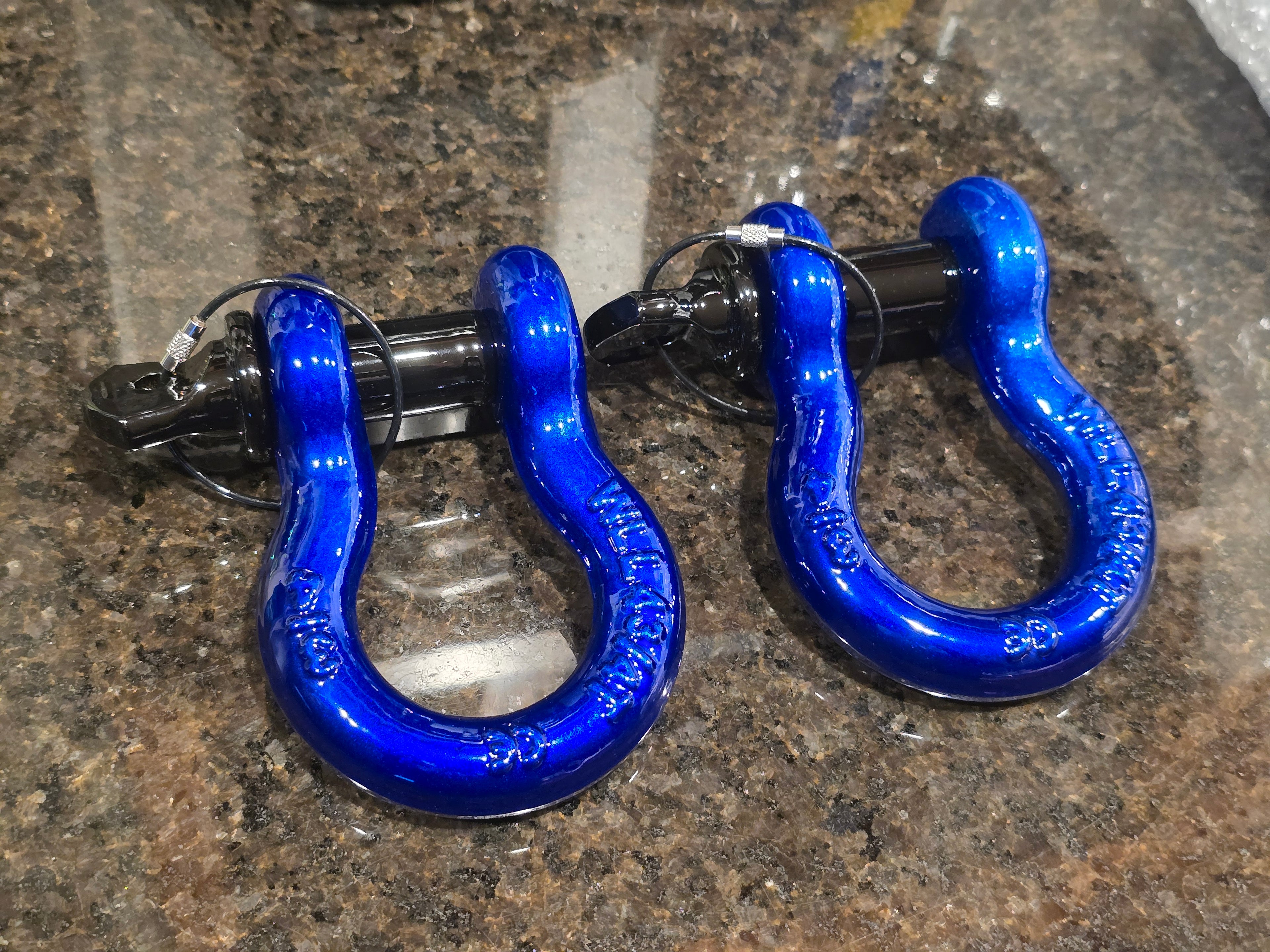 Shackles 3/4" (PAIR) Custom Powder Coated D Ring Shackles for Trucks and Jeeps