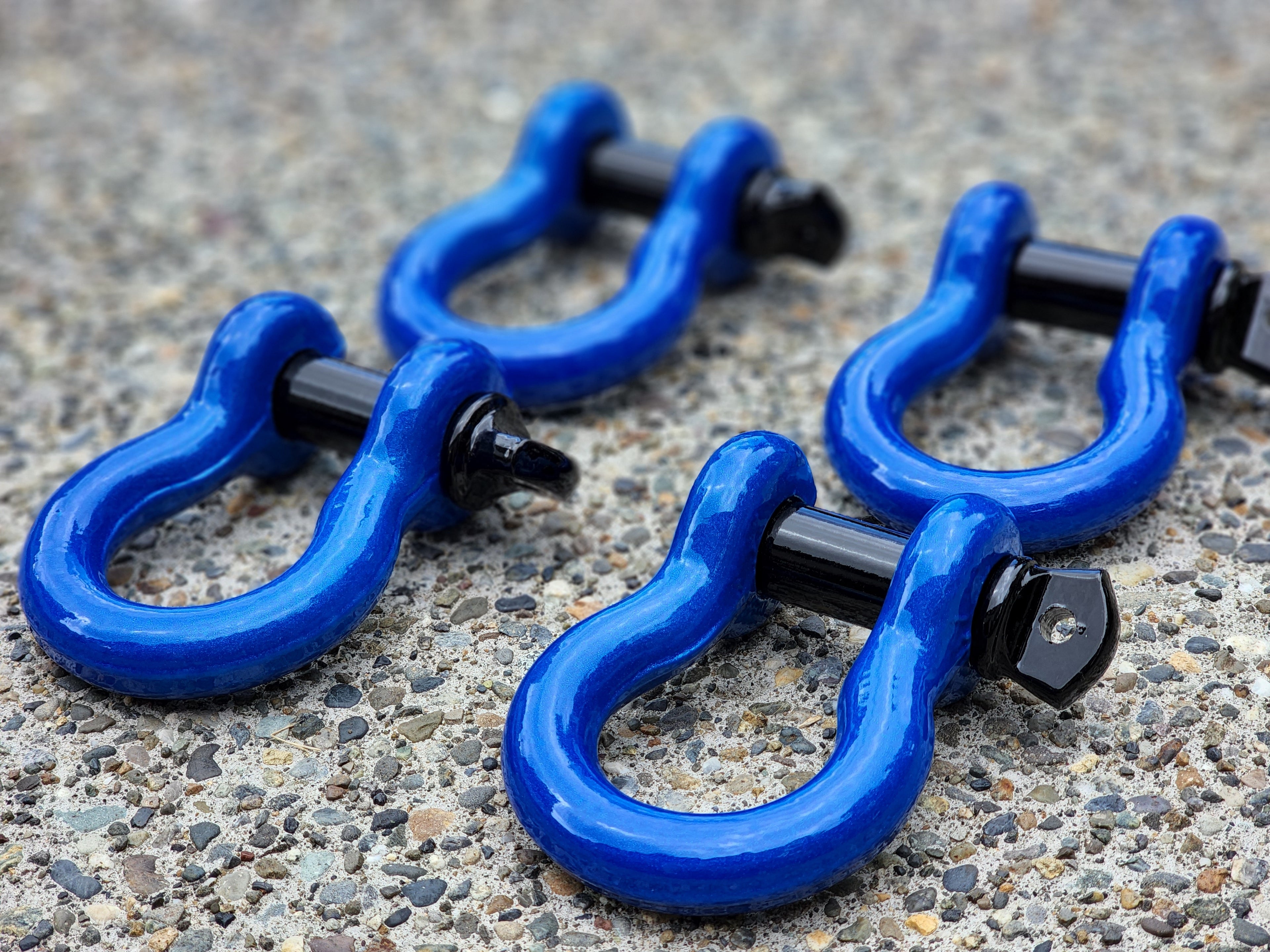 Shackles 3/4" (PAIR) Custom Powder Coated D Ring Shackles for Trucks and Jeeps